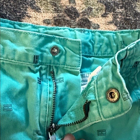 Tommy Hilfiger torquoise blue Cotton Shorts w pockets, snap and zipper. Size 3T - Picture 3 of 7